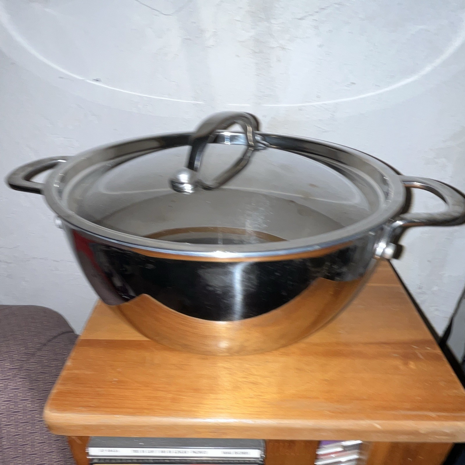 KITCHENAID Tri-Ply Clad 5.5 qt Stainless Steel Stockpot w/ Lid, Induction