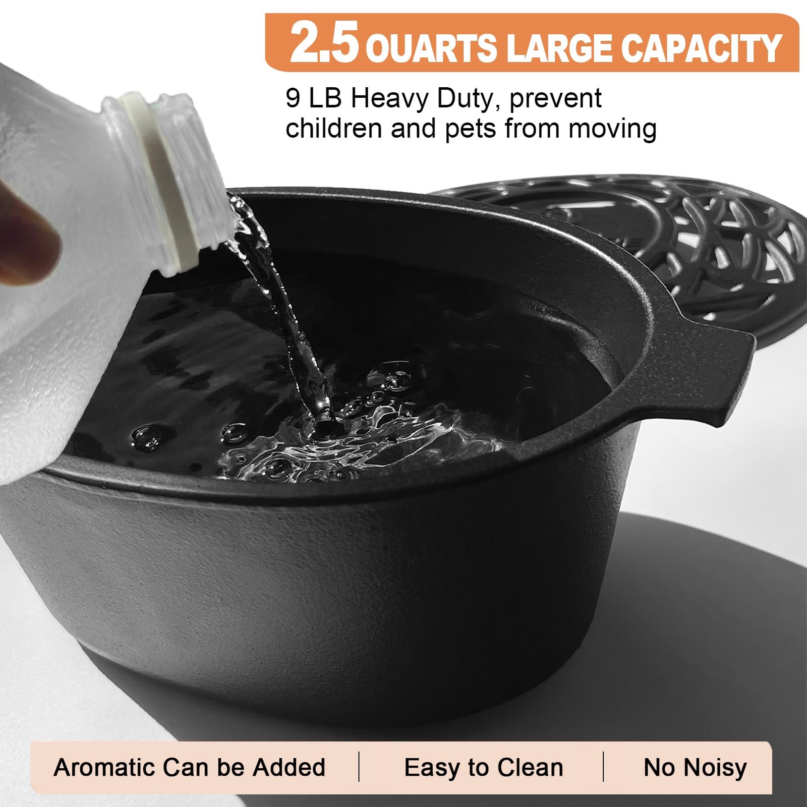 Wood Stove Steamer Rust Resistant,Fireplace Humidifier Pot Cast Iron Steamer …