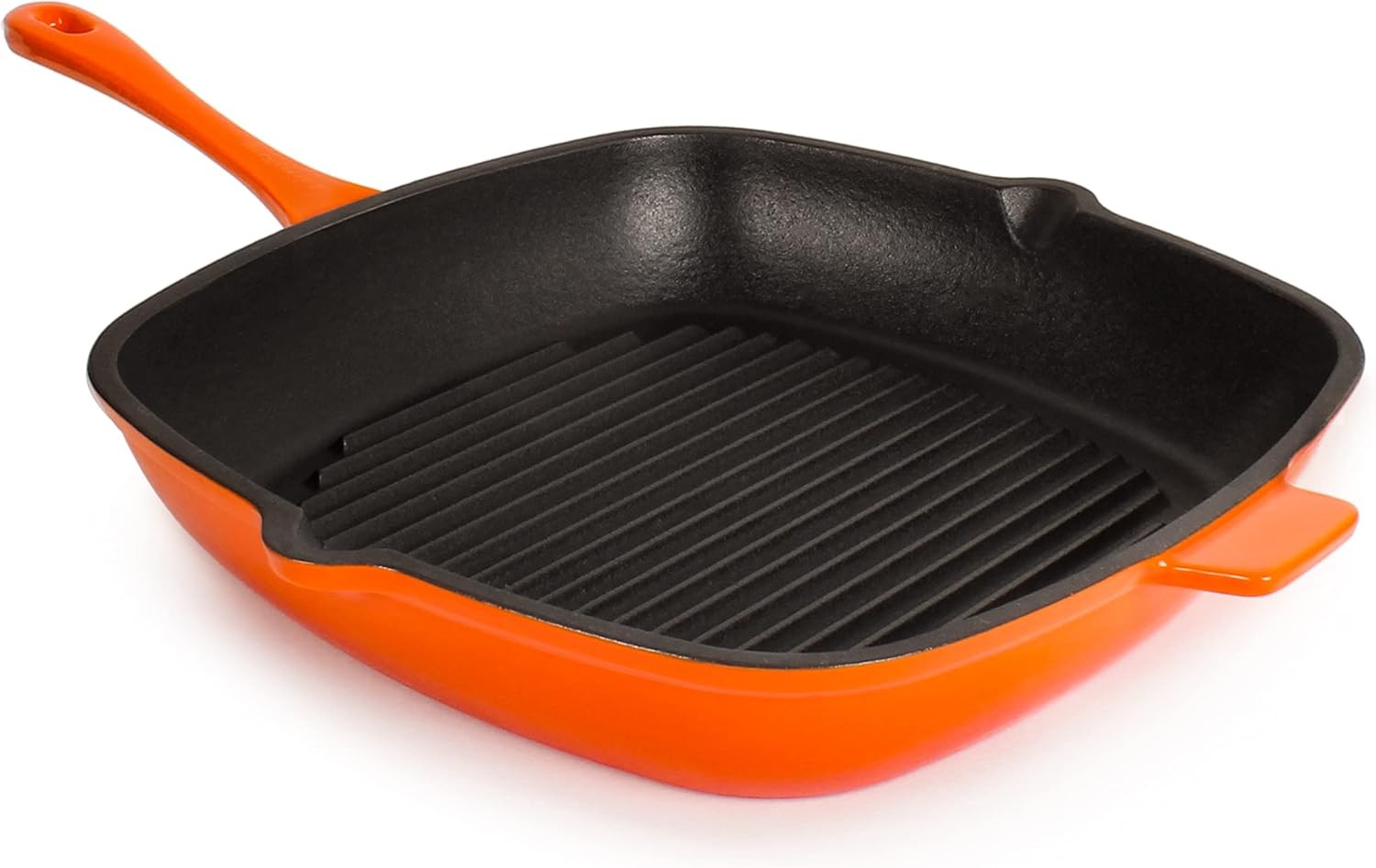 Neo 2Pc Enameled Cast Iron Grill Set Grill Pan 11 inches Bacon/Steak Press