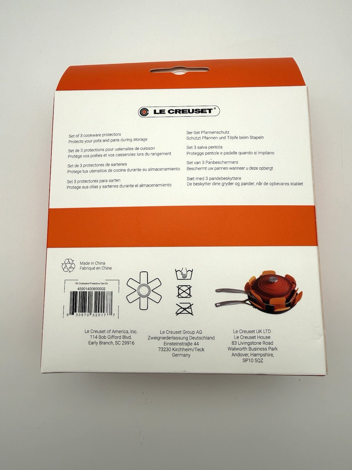 NEW Le Creuset Felt Cookware Protectors Set of 3 Red Cerise 15.75 inch FREE SHIP
