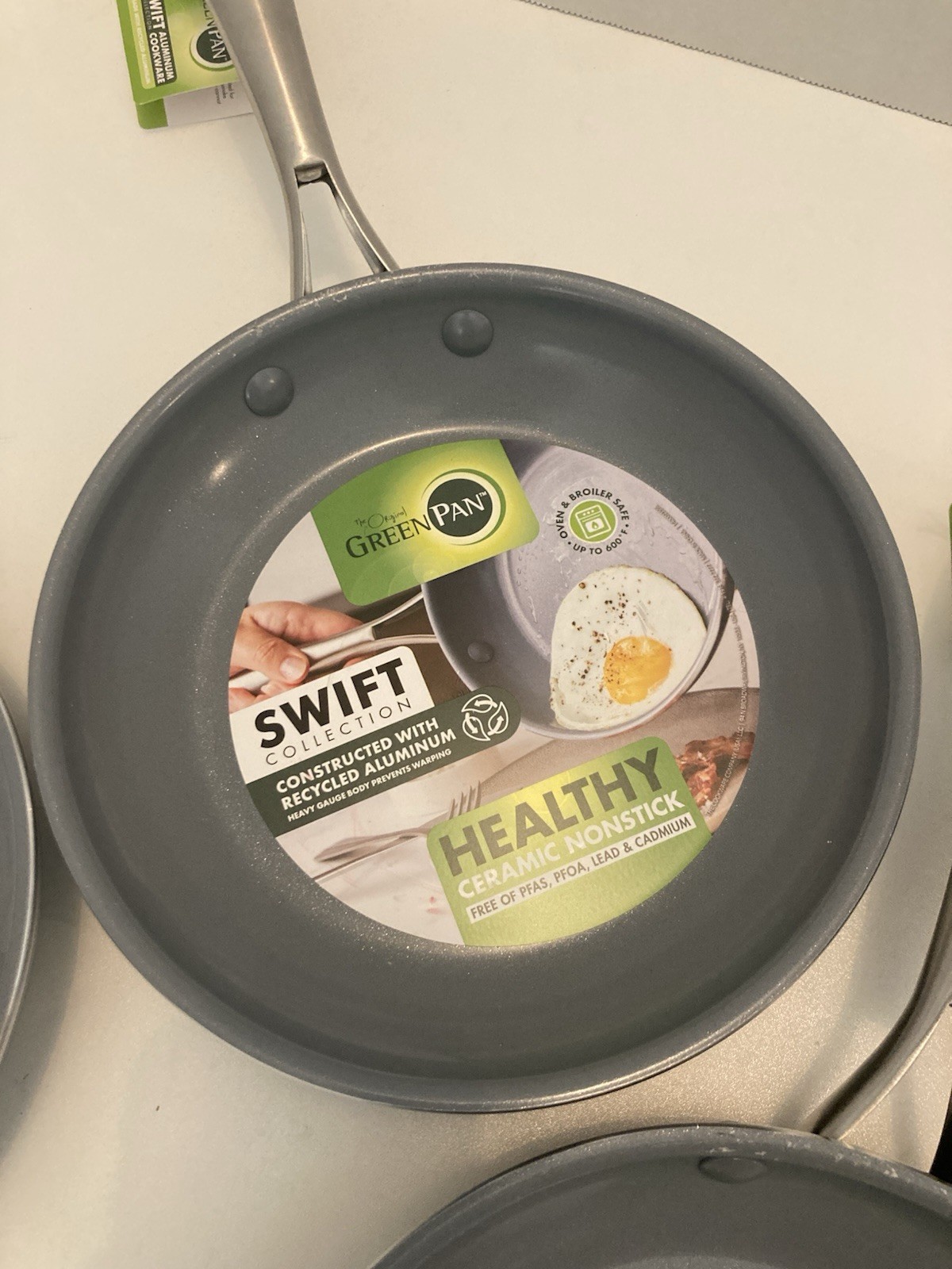 GreenPan Swift Ceramic Nonstick 8″ Frying Pan Skillet Stainless Steel Lot Of 5