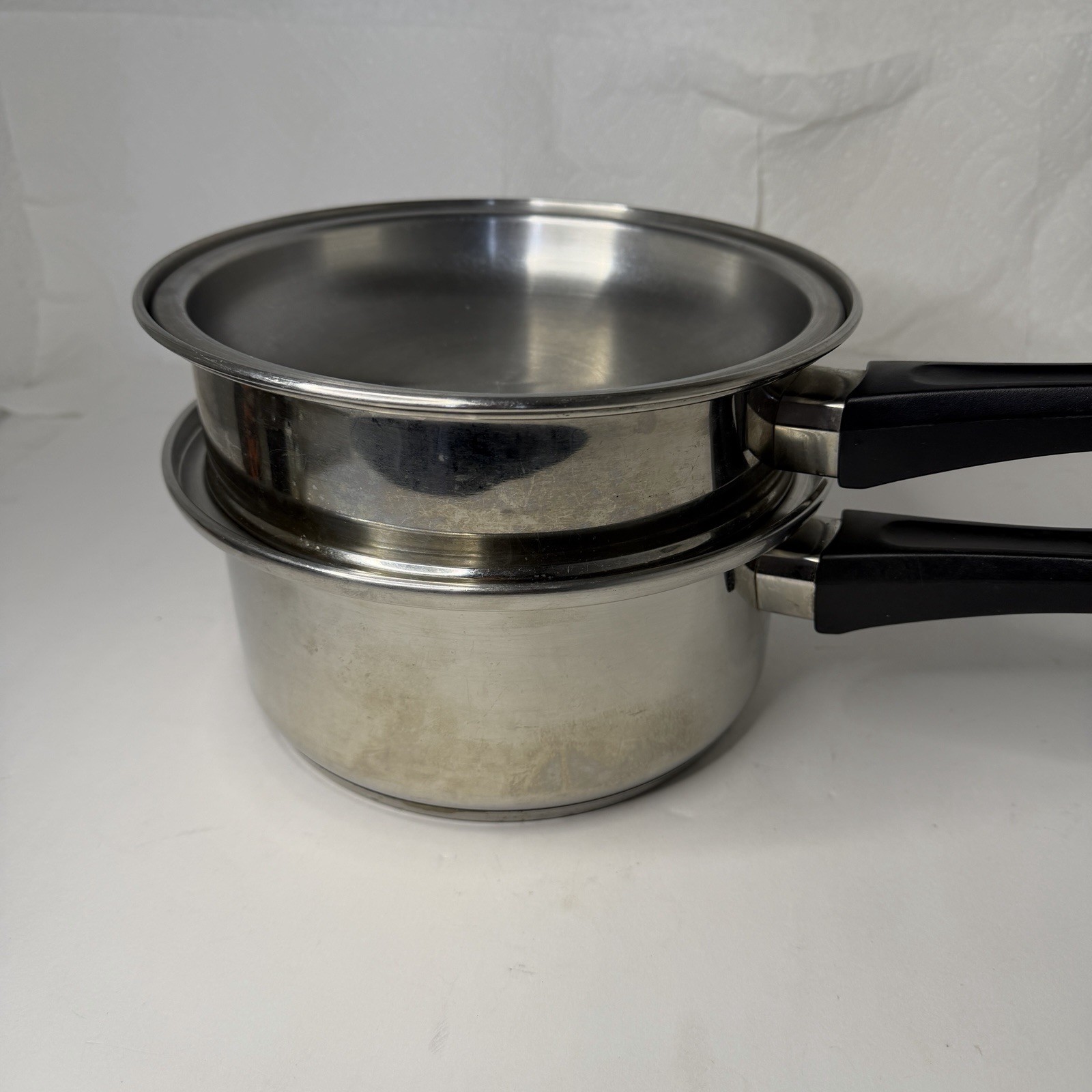 VAPO SEAL Sauce Pan 9” w Steamer Basket & Lid 7 Ply Surgical Stainless Steel