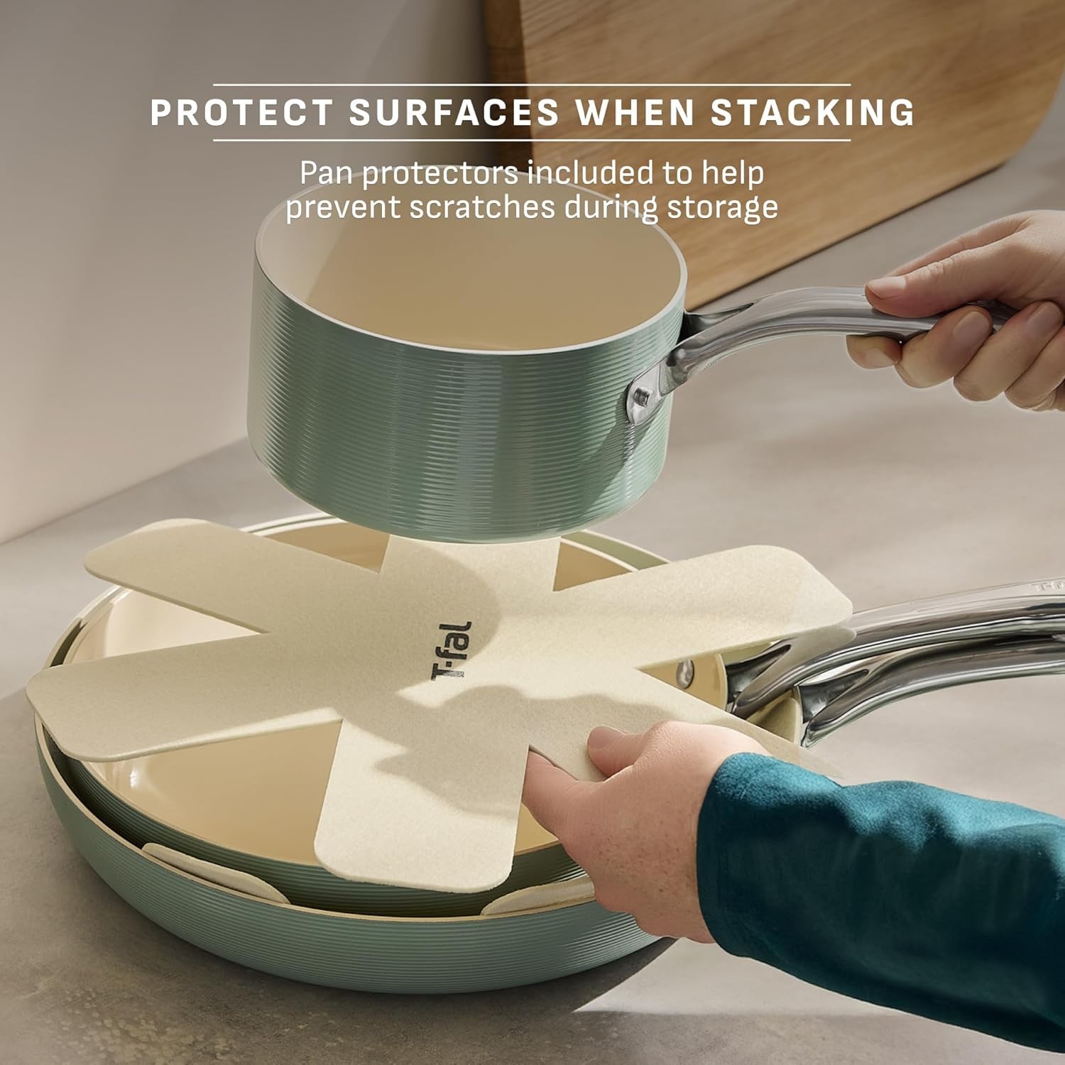 Inspire Nonstick Cookware Set, 10-Piece, Oven Safe to 500°F, Stockpot, Ceramic