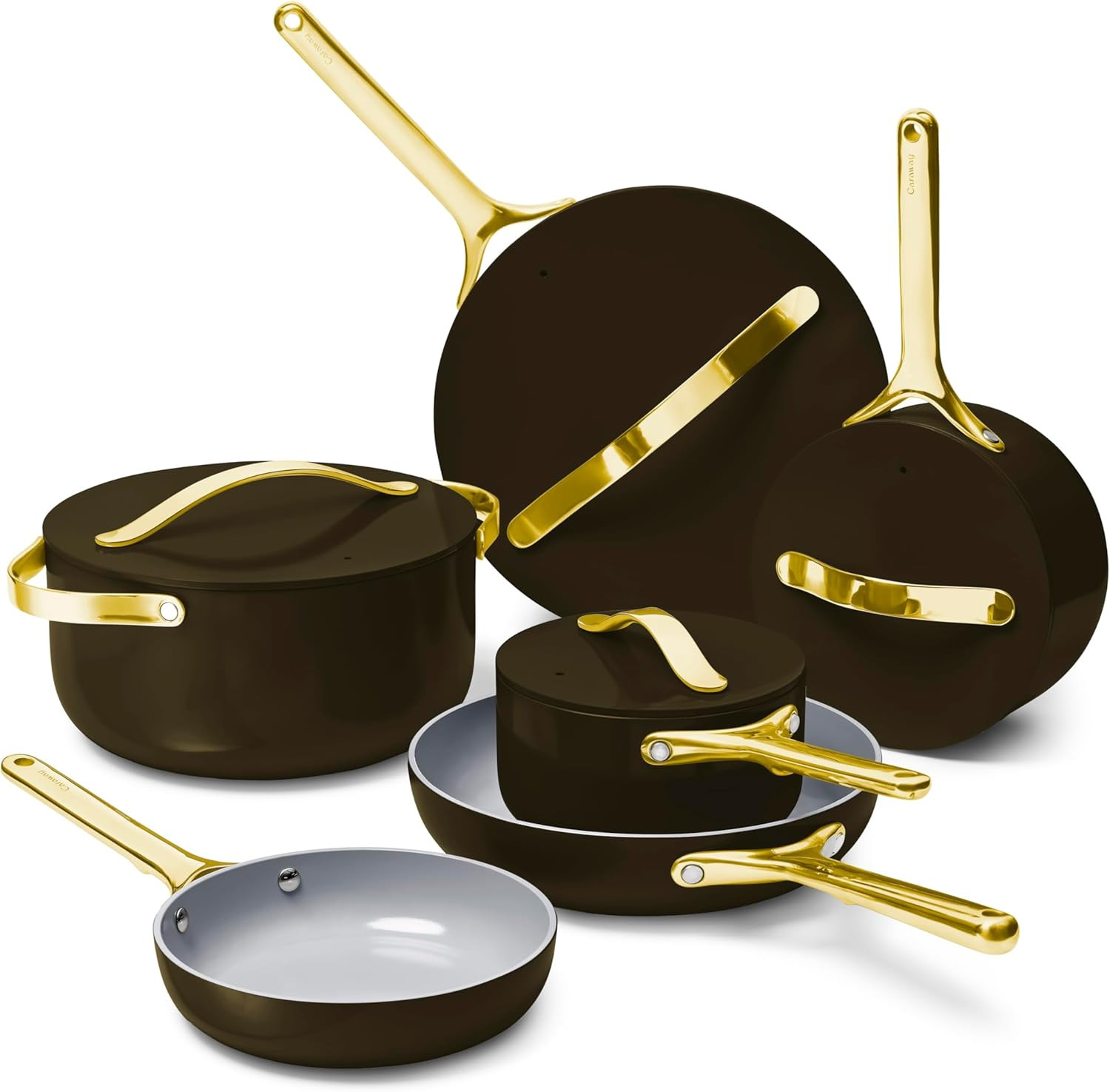 16-Piece Deluxe Nonstick Ceramic Cookware Set – Oven Safe & All Stovetops Compat