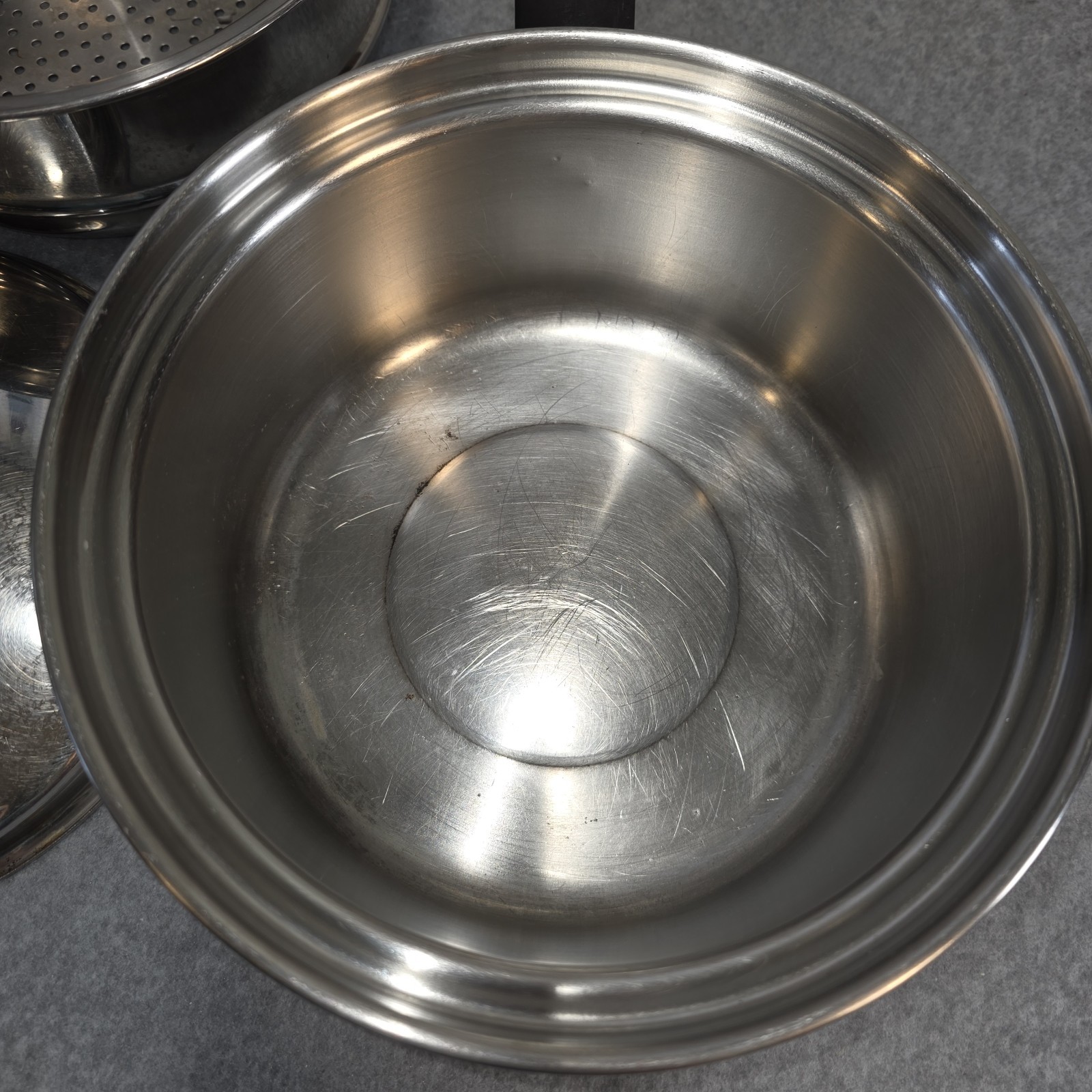 Seal-O-Matic Thermium Multi-Plex Stainless Steel Sauce Pan W/ Steamer & Lid 8.5″