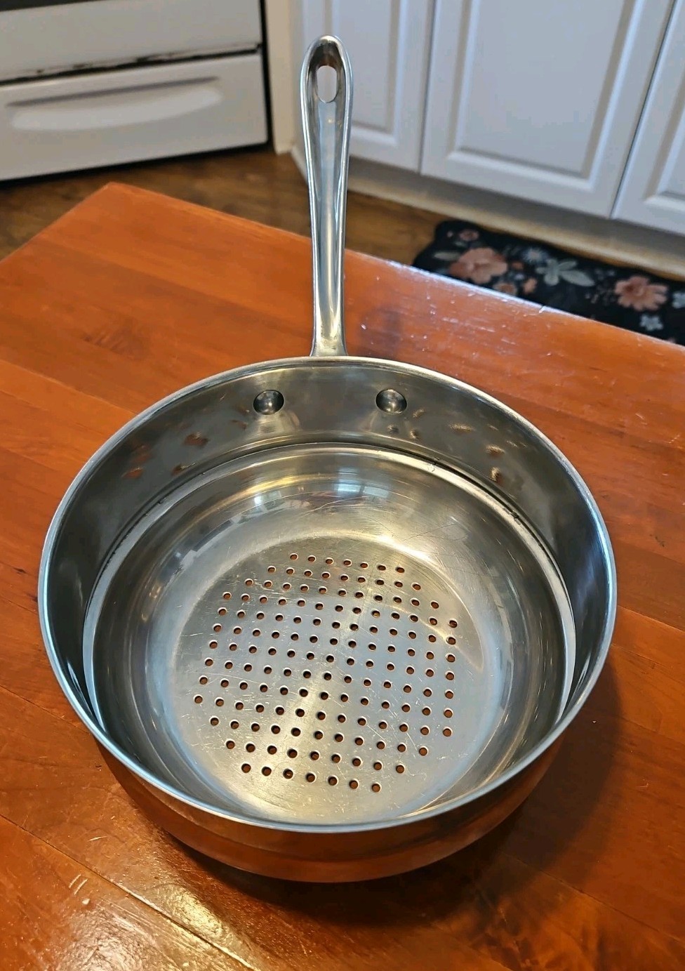 All Clad Stainless 8.5 In Diameter 4″ Tall Steamer Insert Drainer Pot 3 Qt