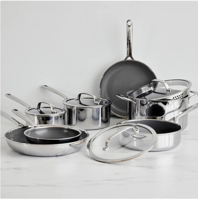 GreenPan Spectra Diamond 11 Pc Cookware Set 3 Ply Stainless Ceramic
