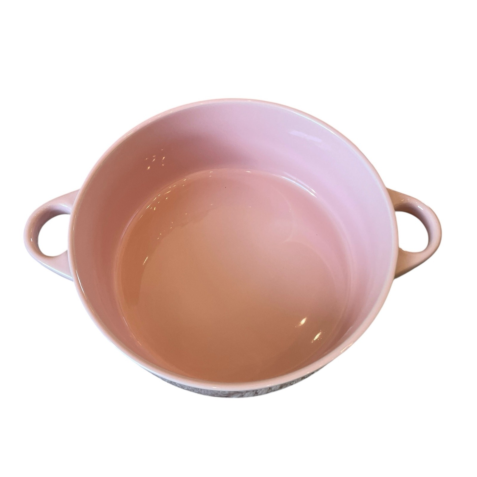 The Bake Shop Rose Embossed Casserole Dish w/ Lid 11in Large Pastel Pink New