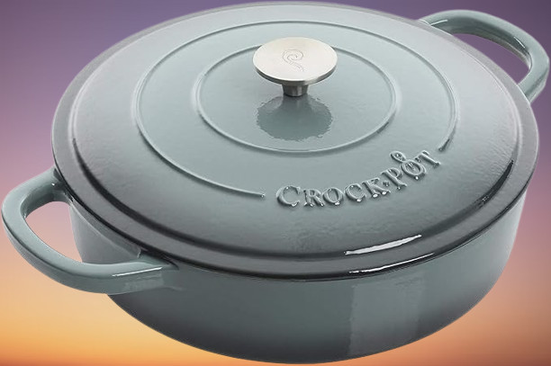 Crock-Pot Crock Pot Artisan Enameled Cast Iron Braiser W/Lid, 5 Quart,Slate Gray