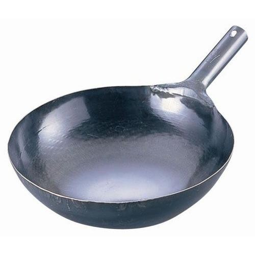 YAMADA Kogyosho Hammered Iron Wok 36cm Single Handle Cookware ATY9136 Japan