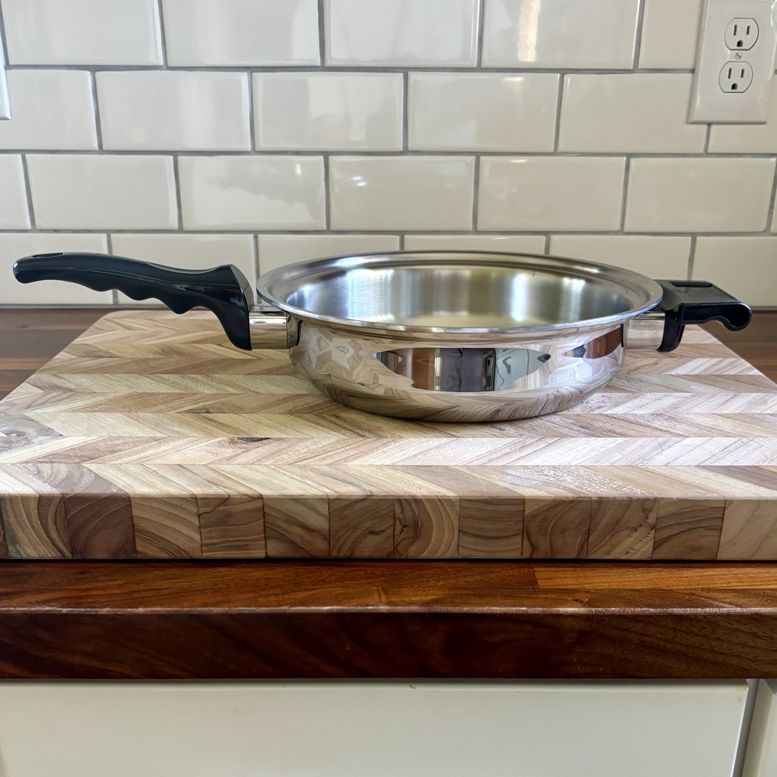 Kitchen Craft 10″ Freedom Skillet 2.3 qt Stainless Steel Made in USA – No Lid
