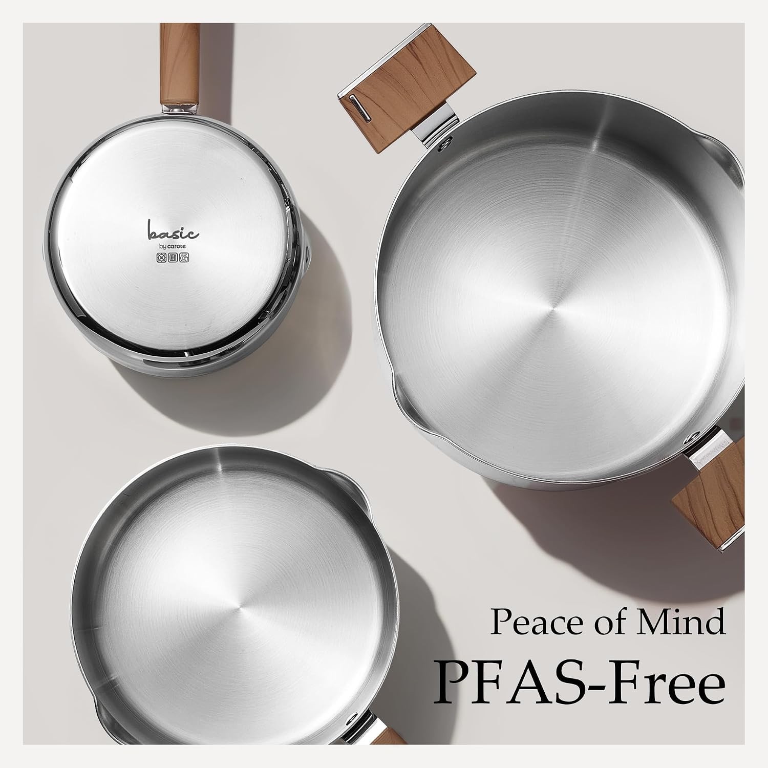 Stock Pot 6QT Stainless Steel Soup Pot with Glass Lid for Pasta Stew