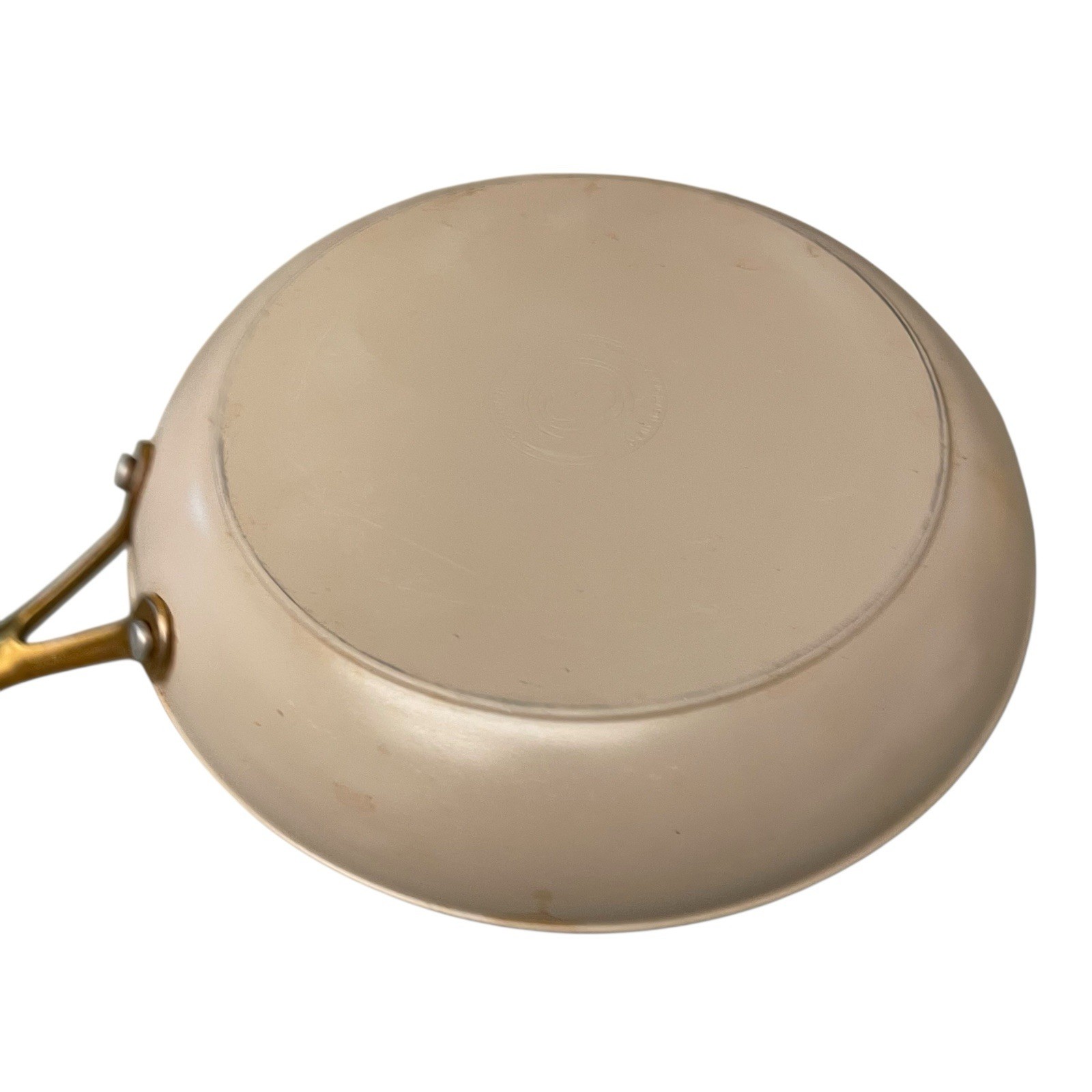 GreenPan Aluminum 10.5” Skillet Fry Pan w Non-Stick Coating Beige Enameled Side