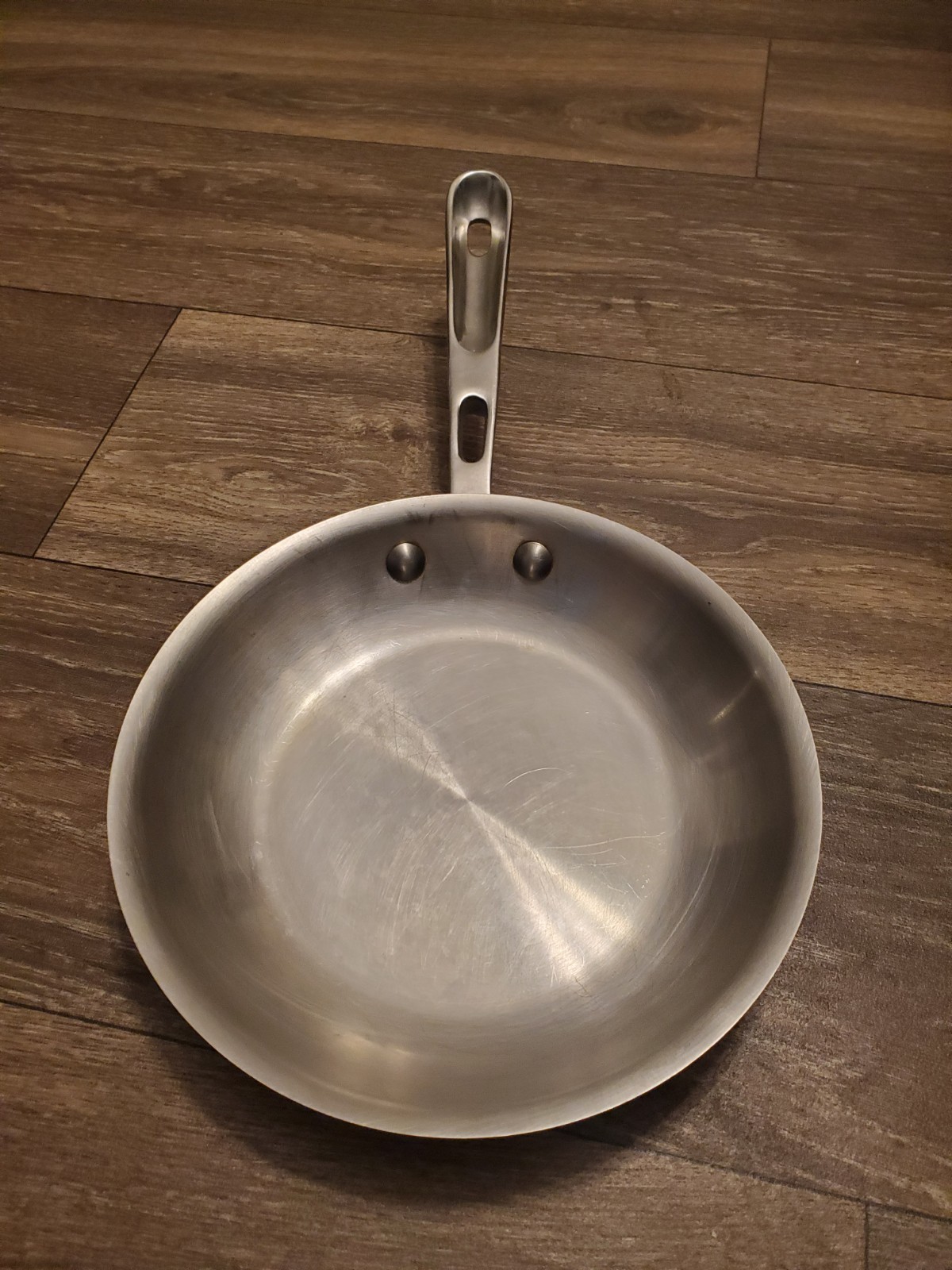 2 pieces all clad copper core frying pans 12″ & 8 “