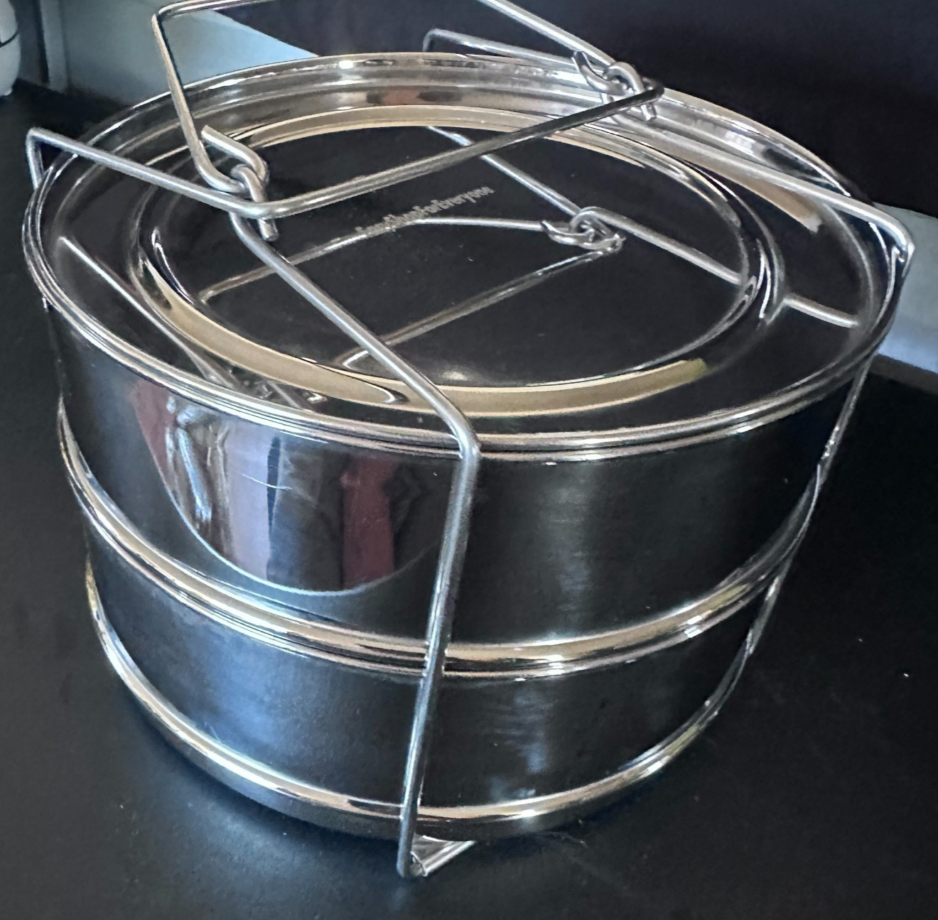 Stainless Steel 2 Tier Stackable Steamer Insert Pan Set Pressure Cooker