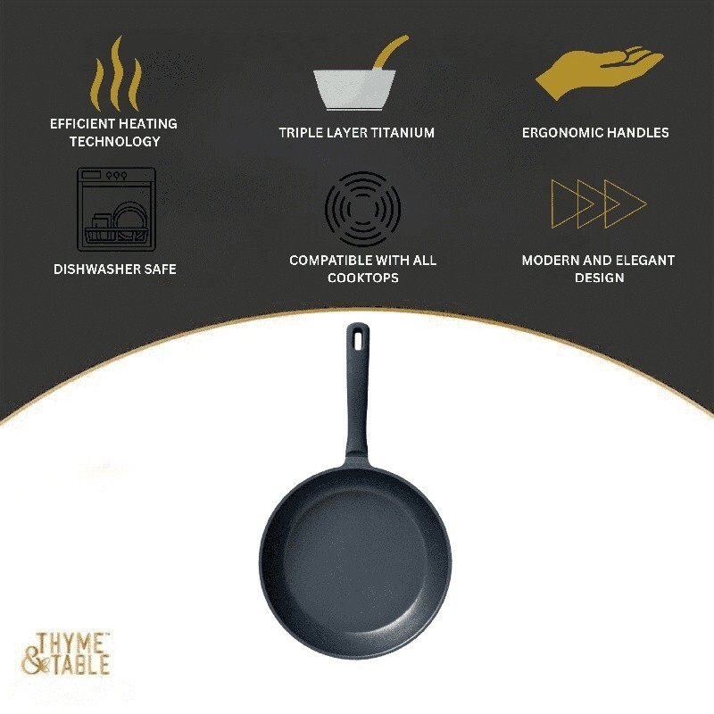 Non-Stick Fry Pan 12 Inch Diecast Cookware Oven Safe Heat Distribution