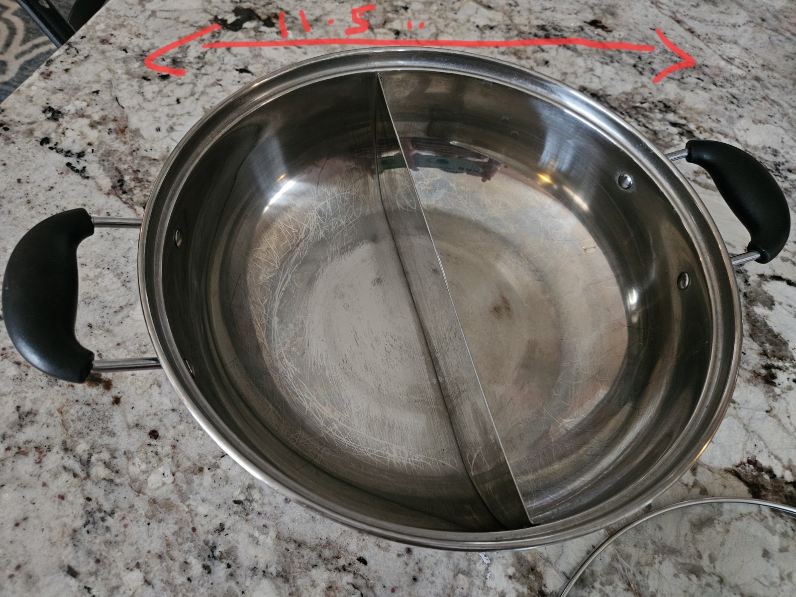 Divided Stainless Steel Pan 11.5 Inches