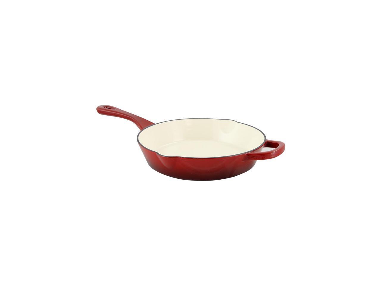 Crock Pot 111980.01 Artisan 10 Inch Enameled Cast Iron Round Skillet, Scarlet…