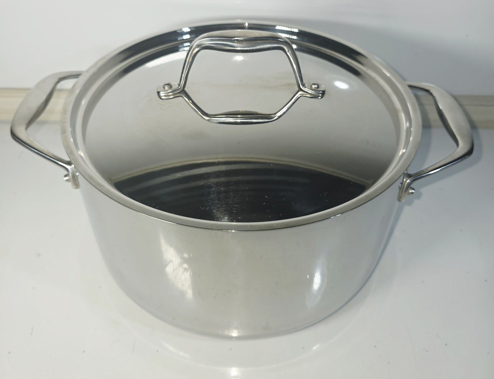 Tramontina Dutch Oven Tri-Ply Clad Stainless Steel 6QT Handles Brazil Induction