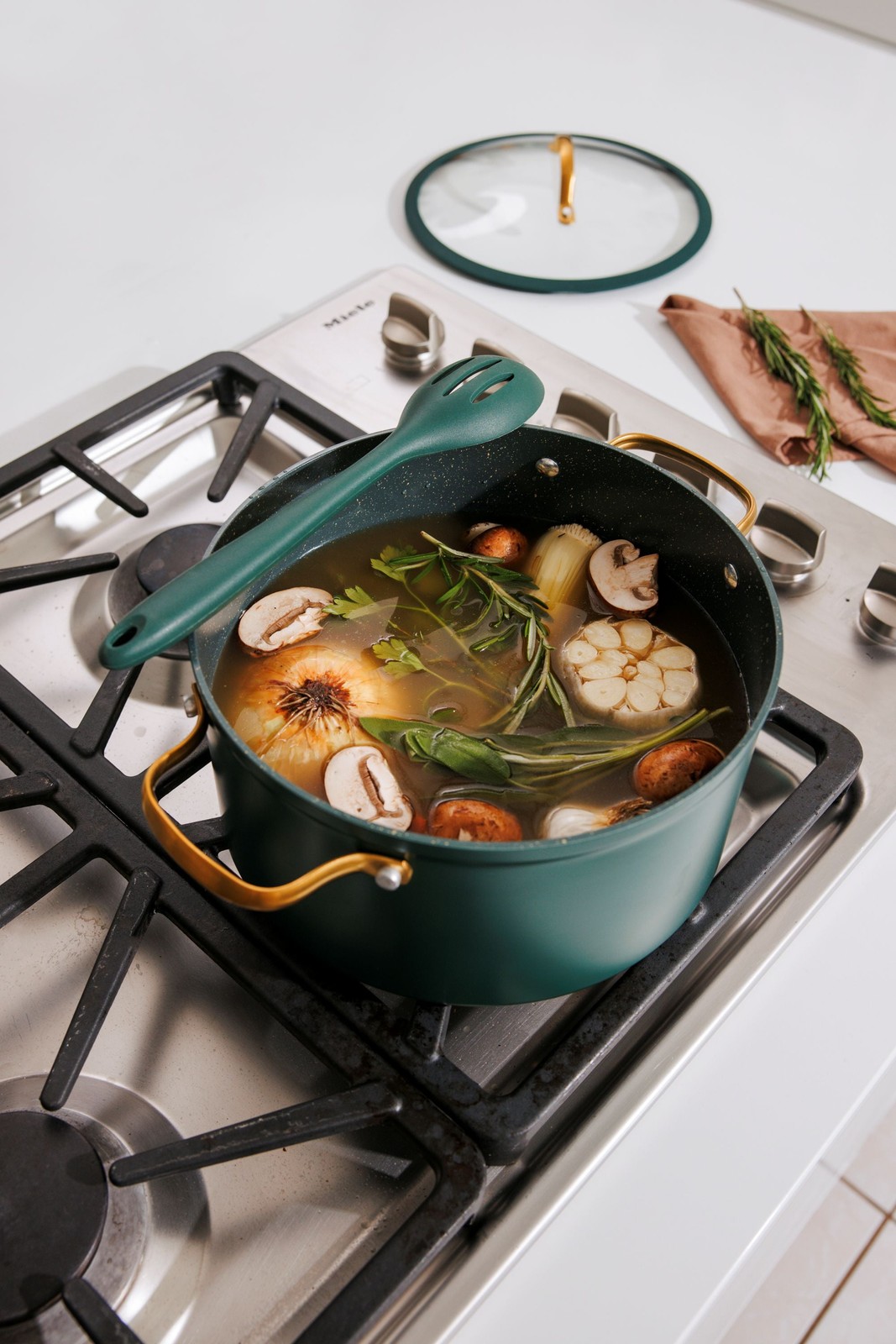 12-Piece Ceramic Non-Stick Granite Collection, Non-Toxic Cookware Set