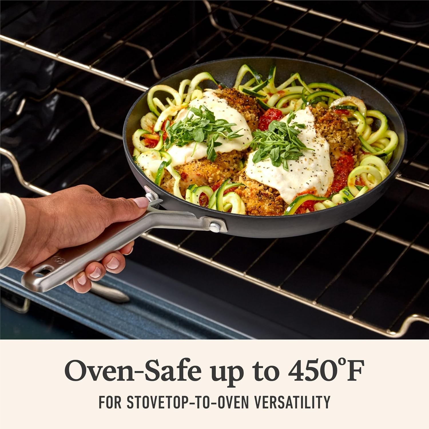 2-Pc Nonstick Fry Pan Set 8″ & 10″ Hard-Anodized Dishwasher Safe