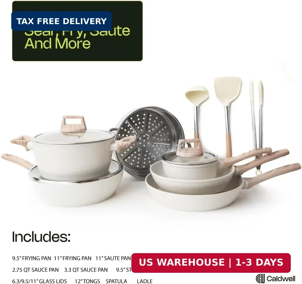 Caldwell 10-Piece Stainless Steel Pots and Pans Set – Professional Induction Coo