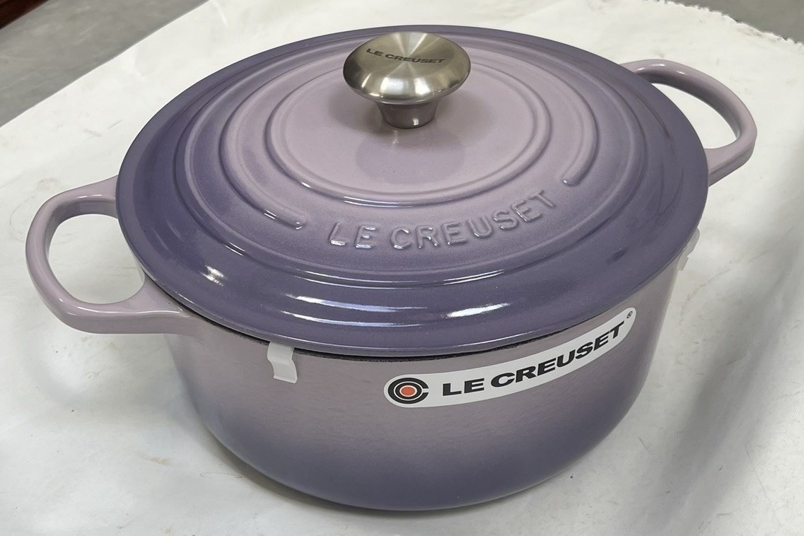 Le Creuset 5.5 Qt Round Dutch Oven Provence Bluebell Cast Iron France # 26 NEW