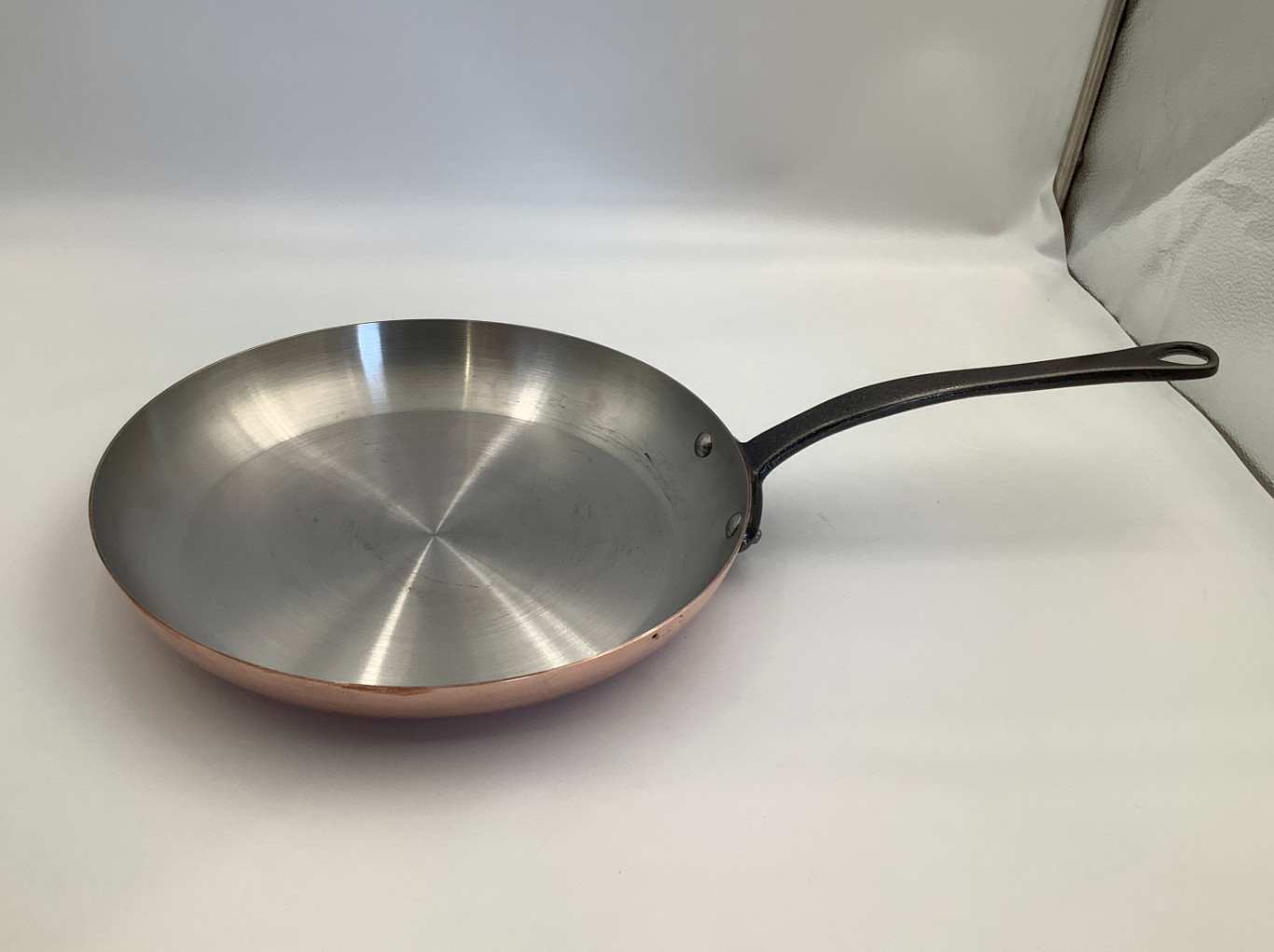 Mauviel M’Heritage M150CI Polished Copper & Stainless Steel Frying Pan, 11.81-in