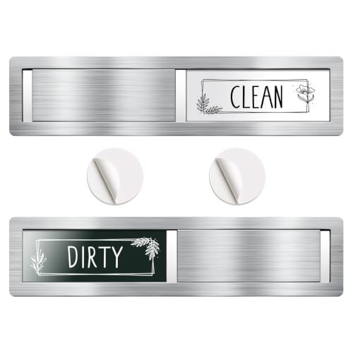 Dishwasher Magnet Clean Dirty Sign, Premium Stainless Steel, Dishwasher silver