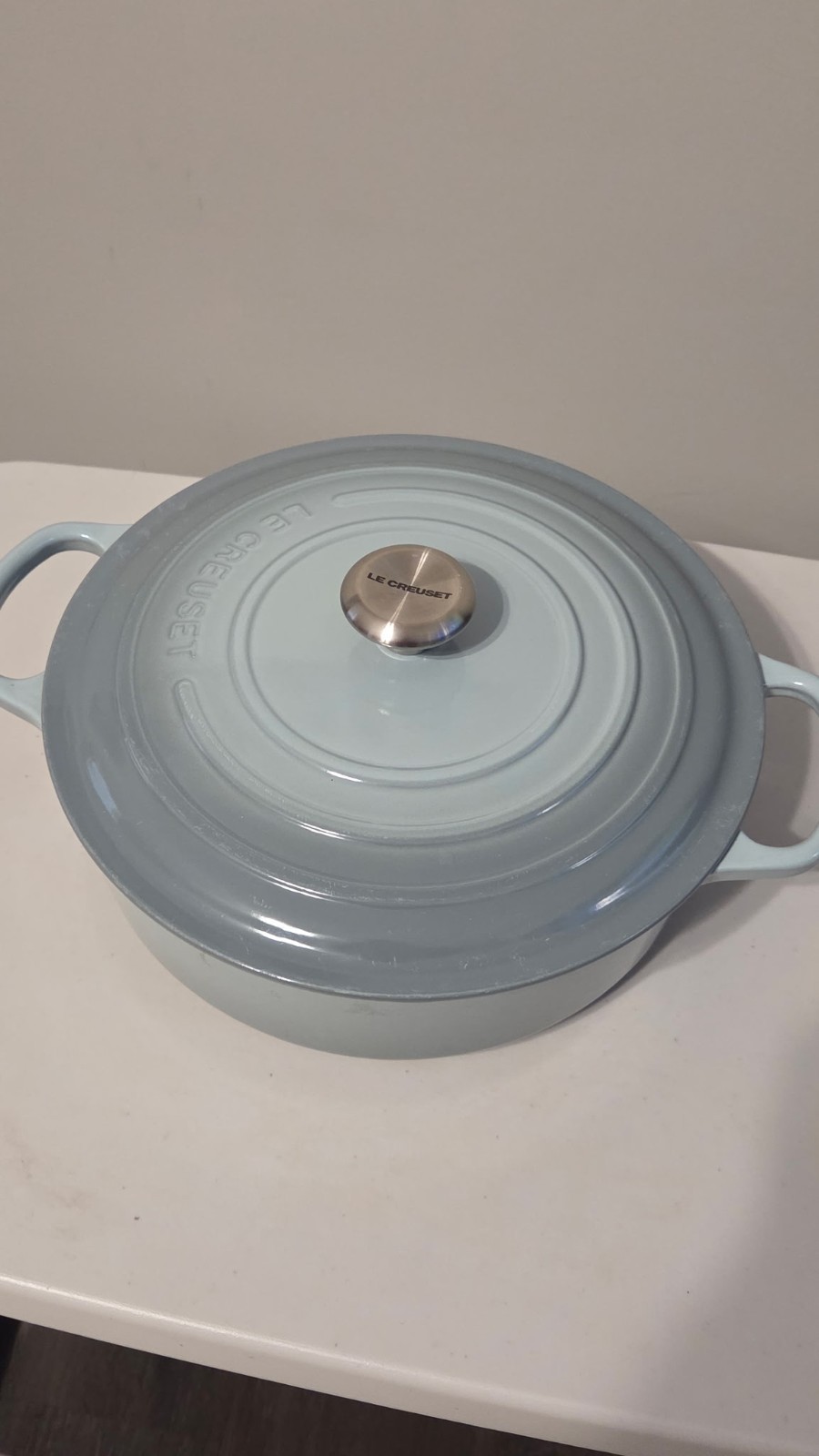 Le Creuset Enameled Cast Iron Signature Risotto Pot 6.75Qt #30 Sky Blue