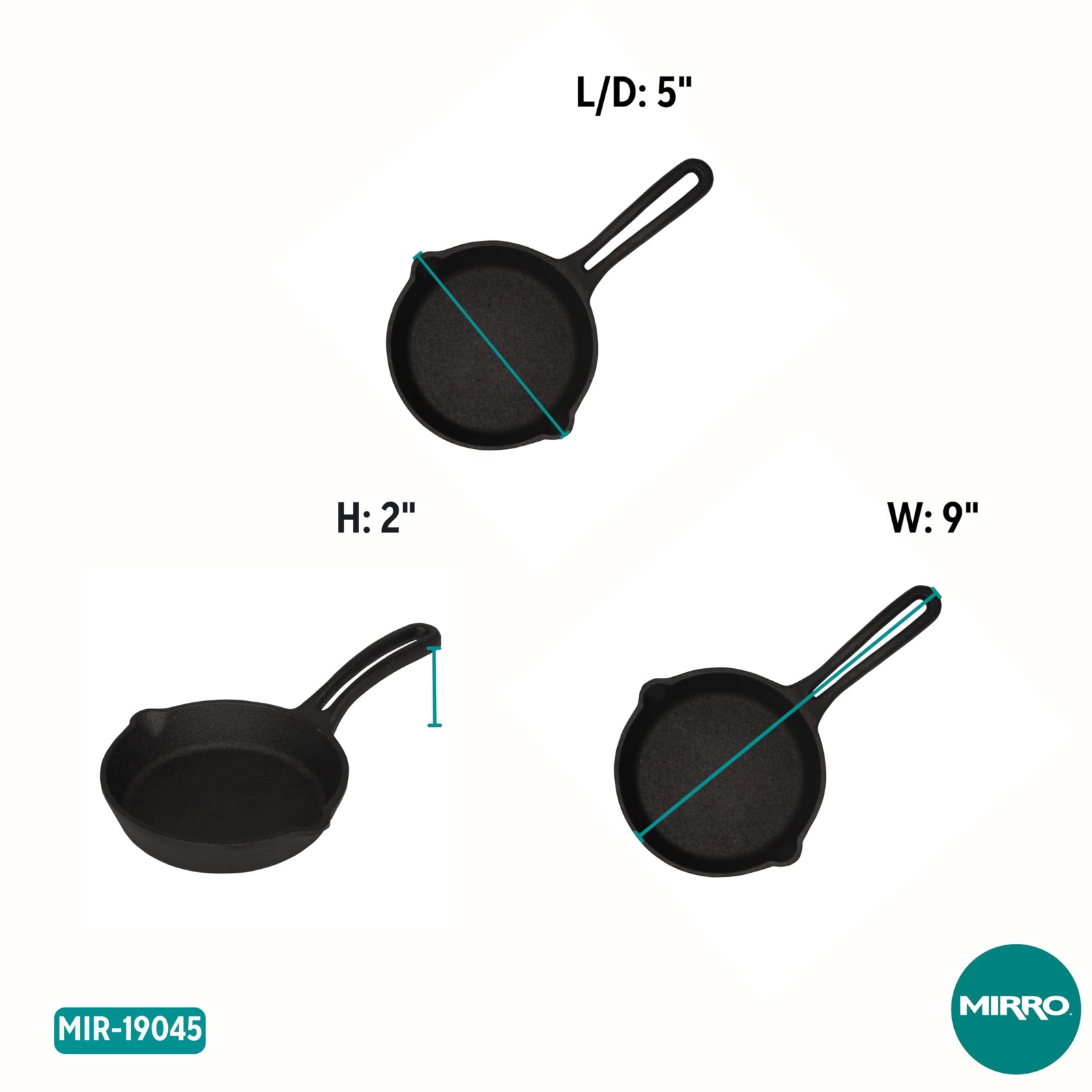 Cast Iron Preseasoned Mini Skillet 4.5 Inch Small Frying Pan Griddle
