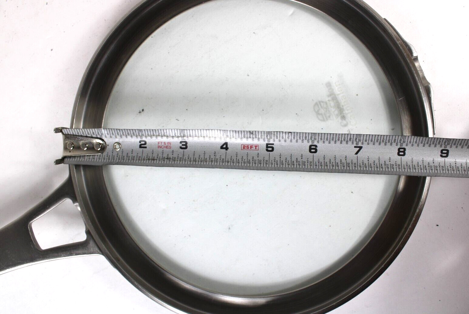Calphalon Premier Space Saving Flat Glass Lid For 8″ Pan Long Handle