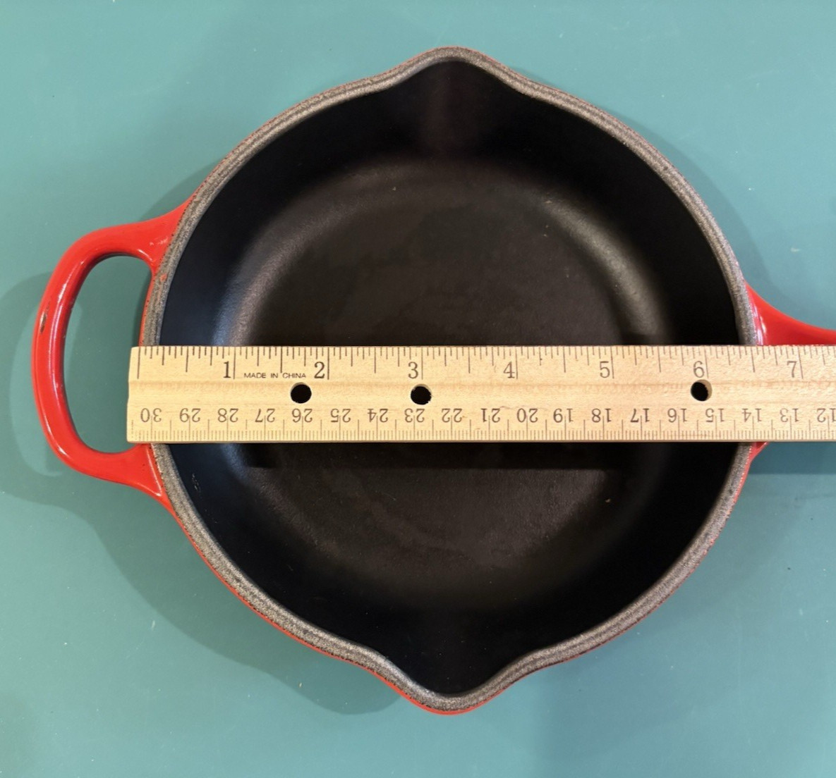 Vintage Le Creuset 6.5″ Red Enameled Cast Iron Small Fry Pan Skillet