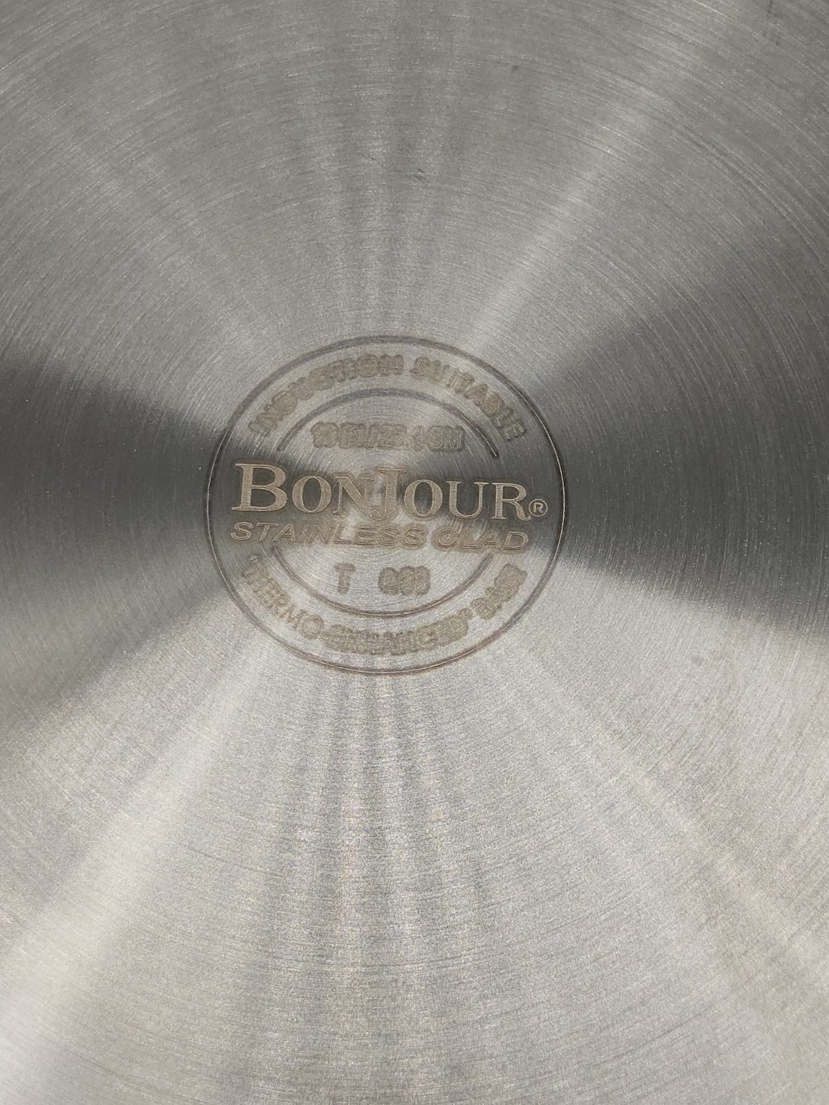 BonJour Stainless Steel Polished Clad 10″ 8.5″ Frying Pan Lot X2 Mirror Finish
