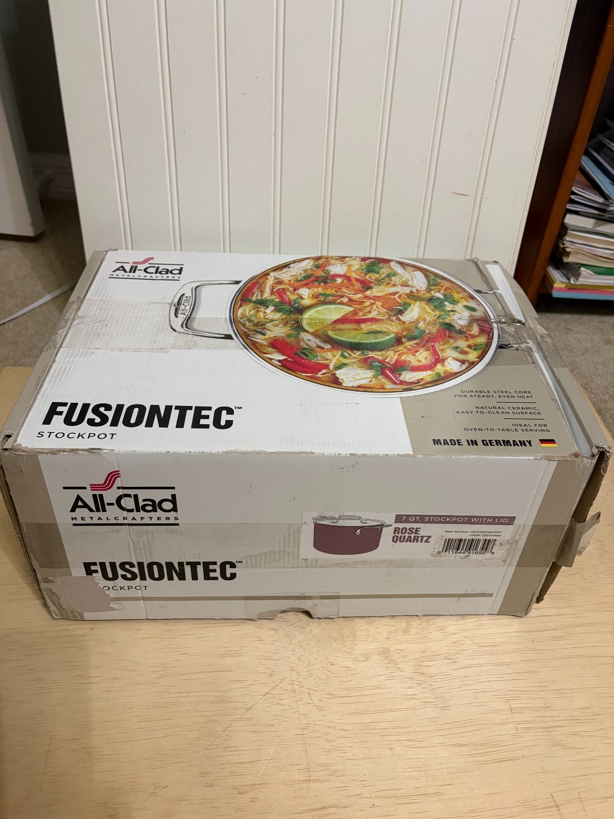 All Clad Fusiontec Stockpot 7Qt [Color: Rose Quartz] Never Used