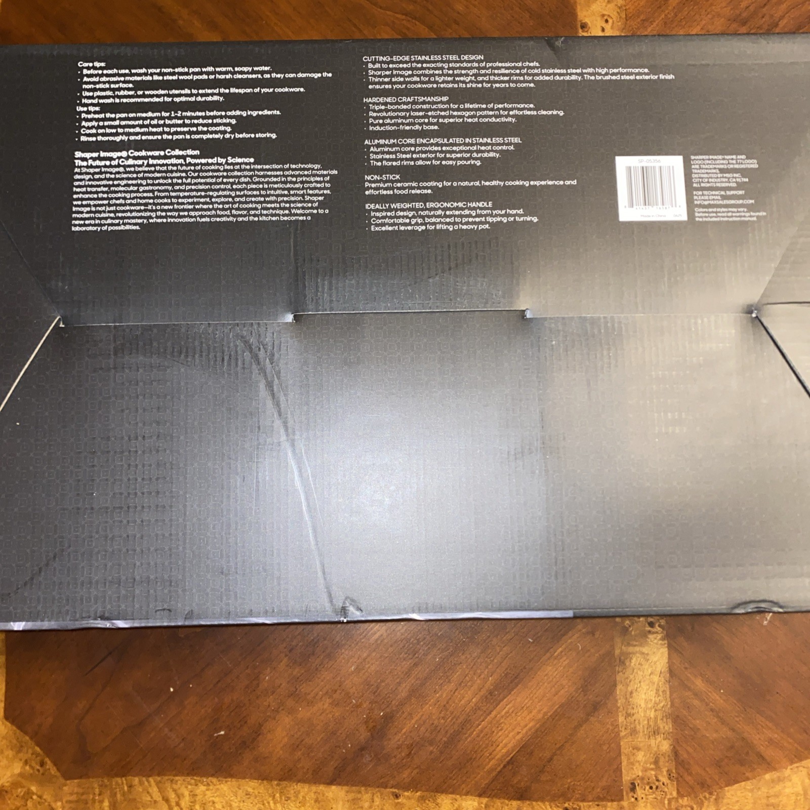 Sharper image Premium Cookware set 10pc ceramic non stick Tri-ply Stainless NIB