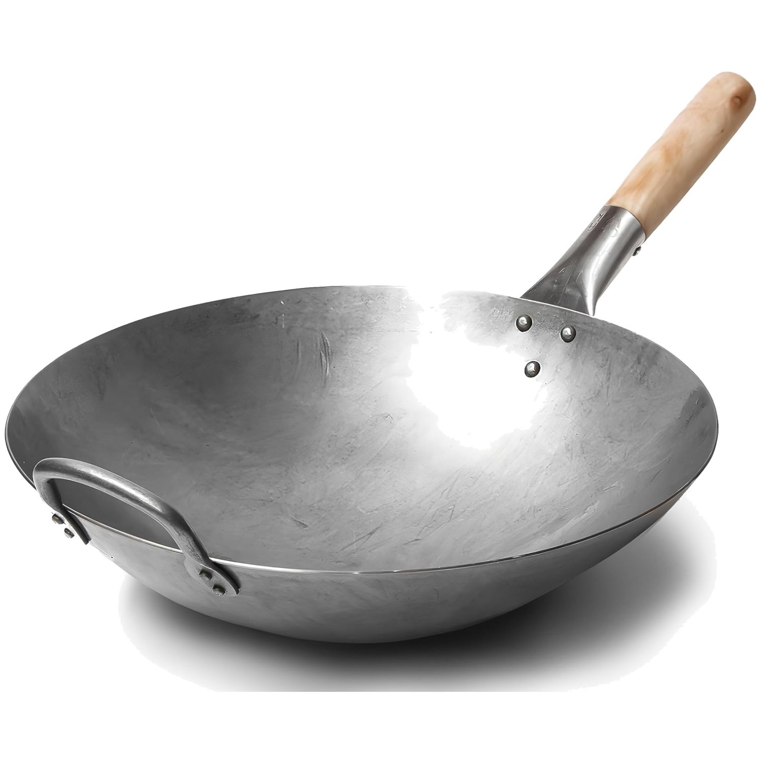 Professional Carbon Steel Wok for BBQ, Grills, and Open Fire
