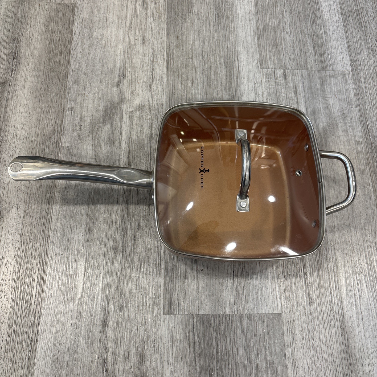 COPPER CHEF 9.5 IN SQUARE COOKING PAN 2 piece set