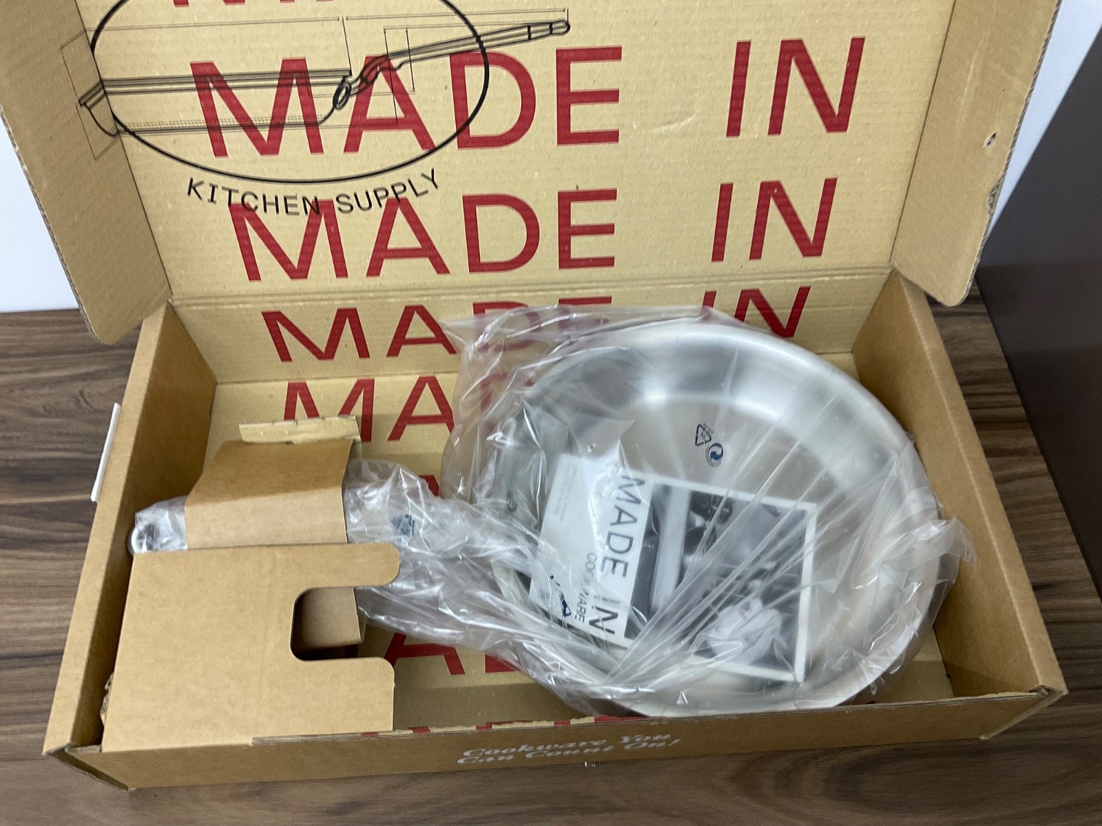 Made In 12-Inch Stainless Clad Frying Pan 5-Layer Induction & Cool Handle