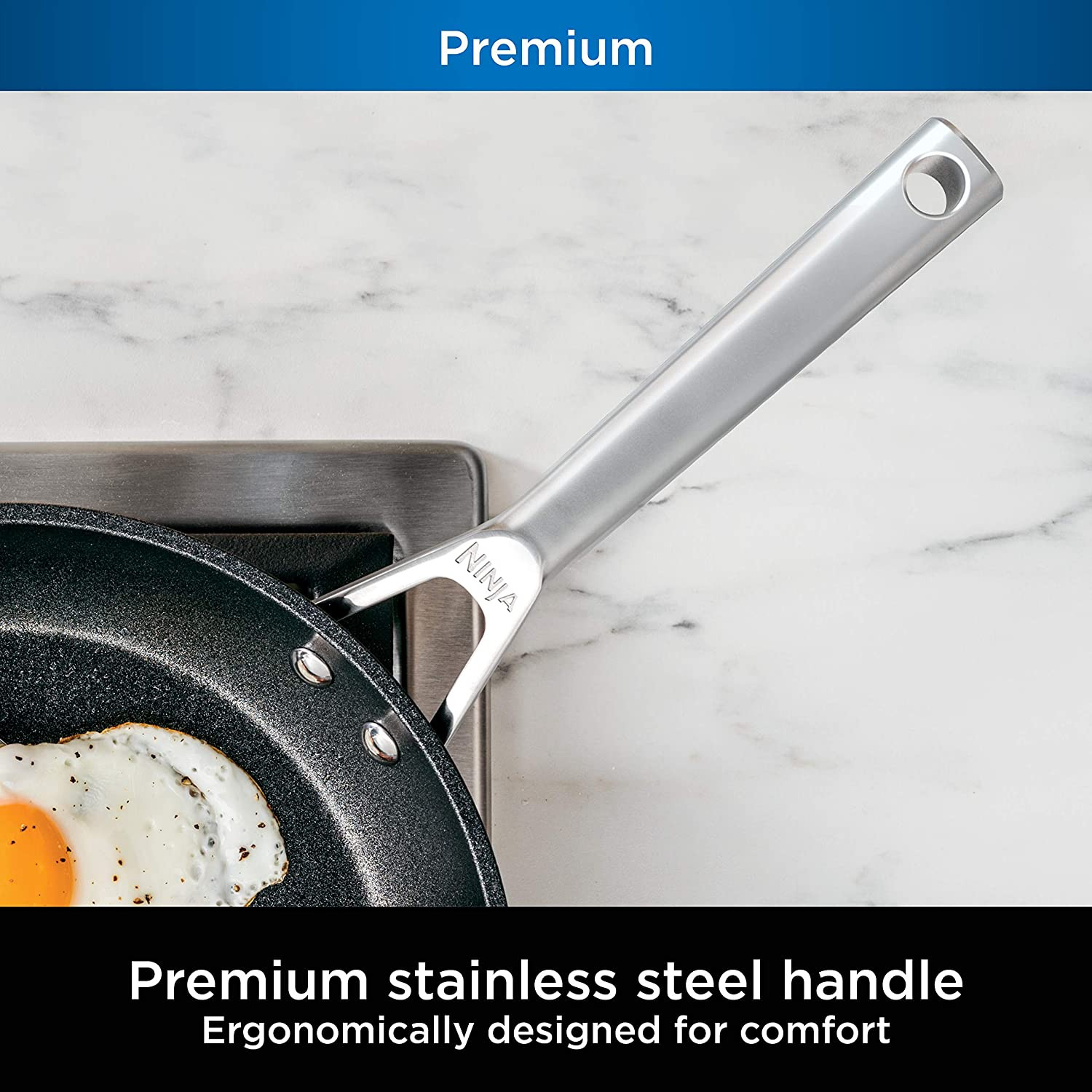 Neverstick Premium 10-Piece Nonstick Cookware Set, Oven Safe, Slate Grey