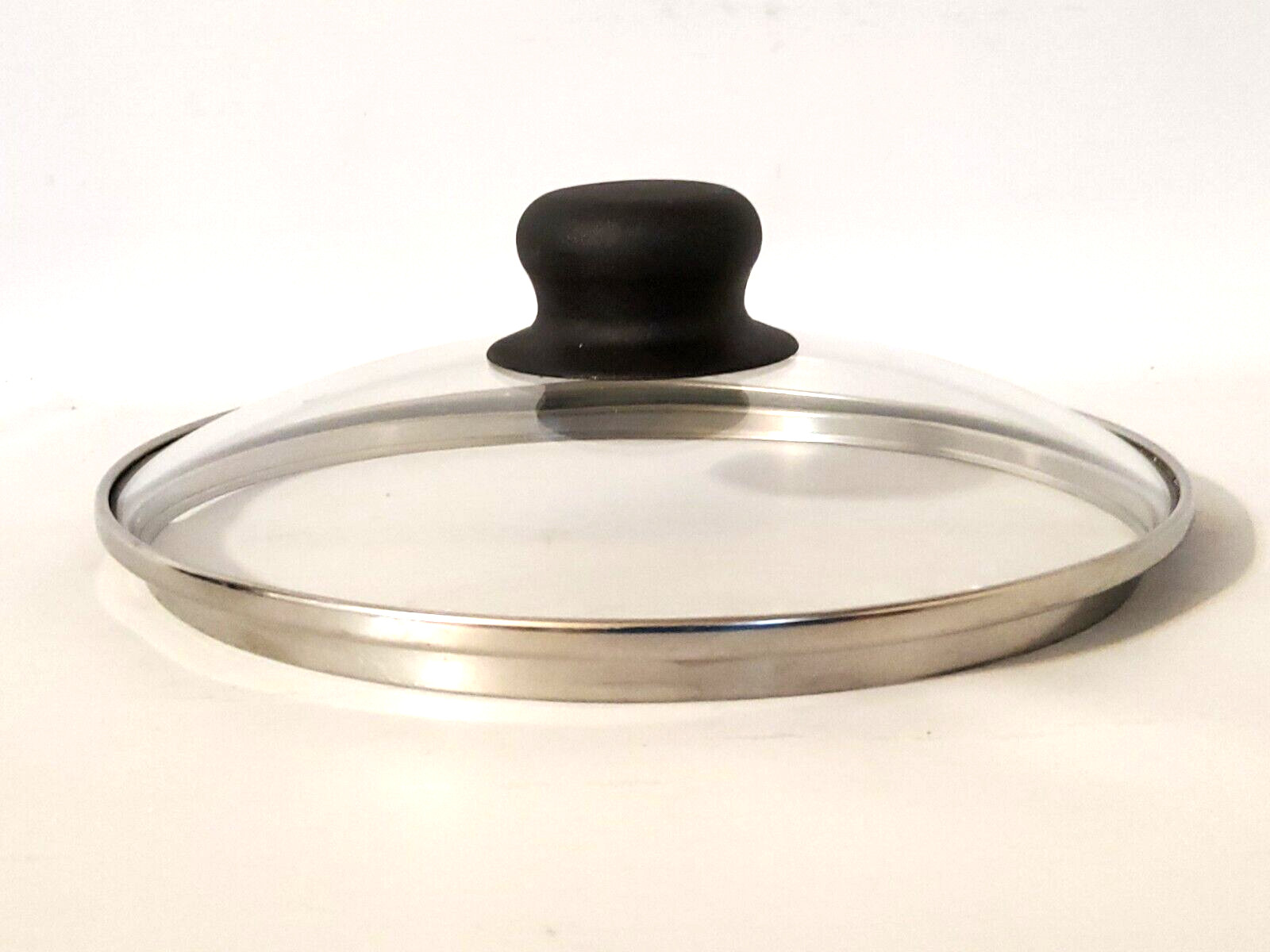 7.25″ Replacement Glass Metal Cooking Pot Lid Plastic Black Knob