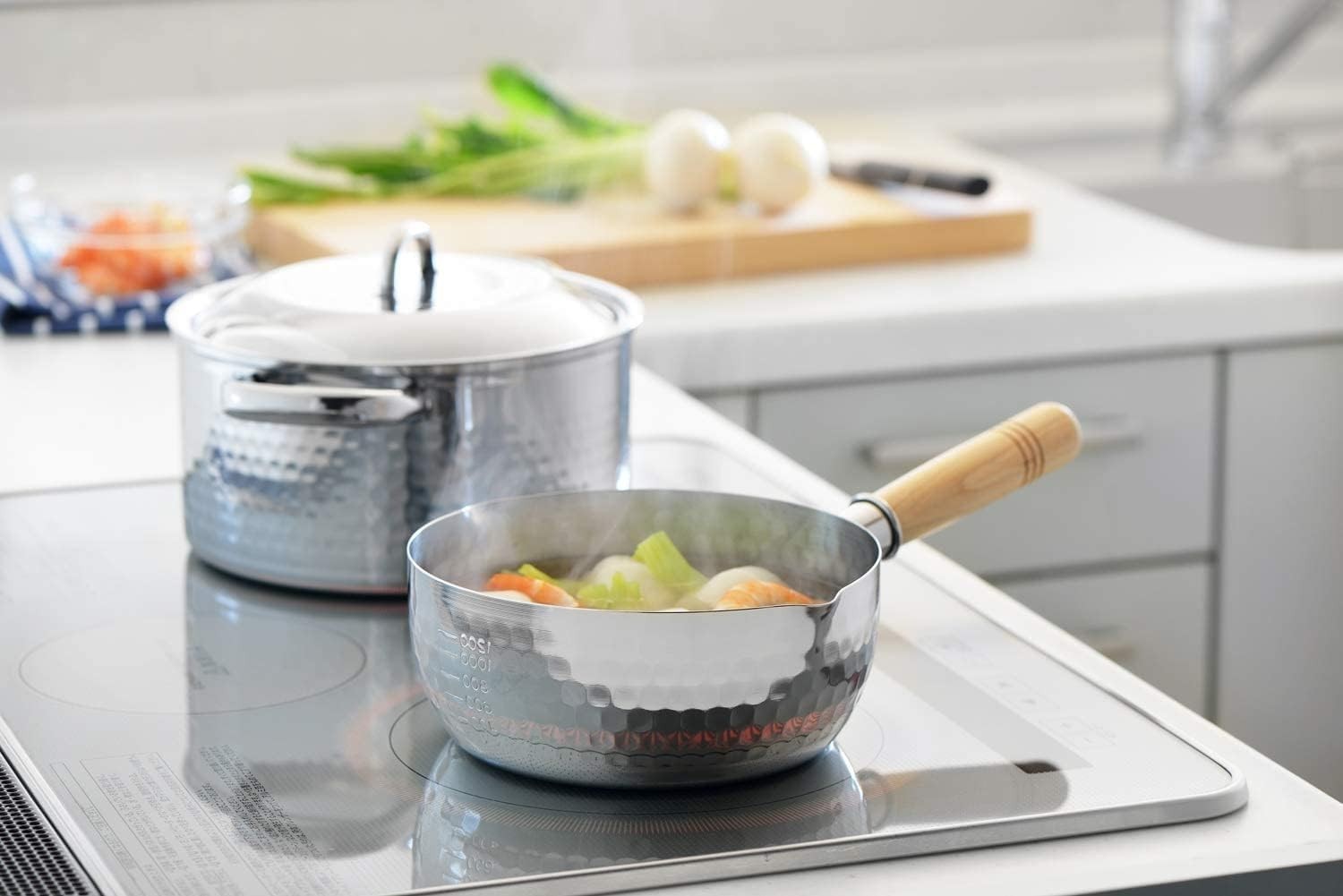 Stainless Steel Yukihira Saucepans 22cm Cooking Pot 3 Quart Made in Japan 4664