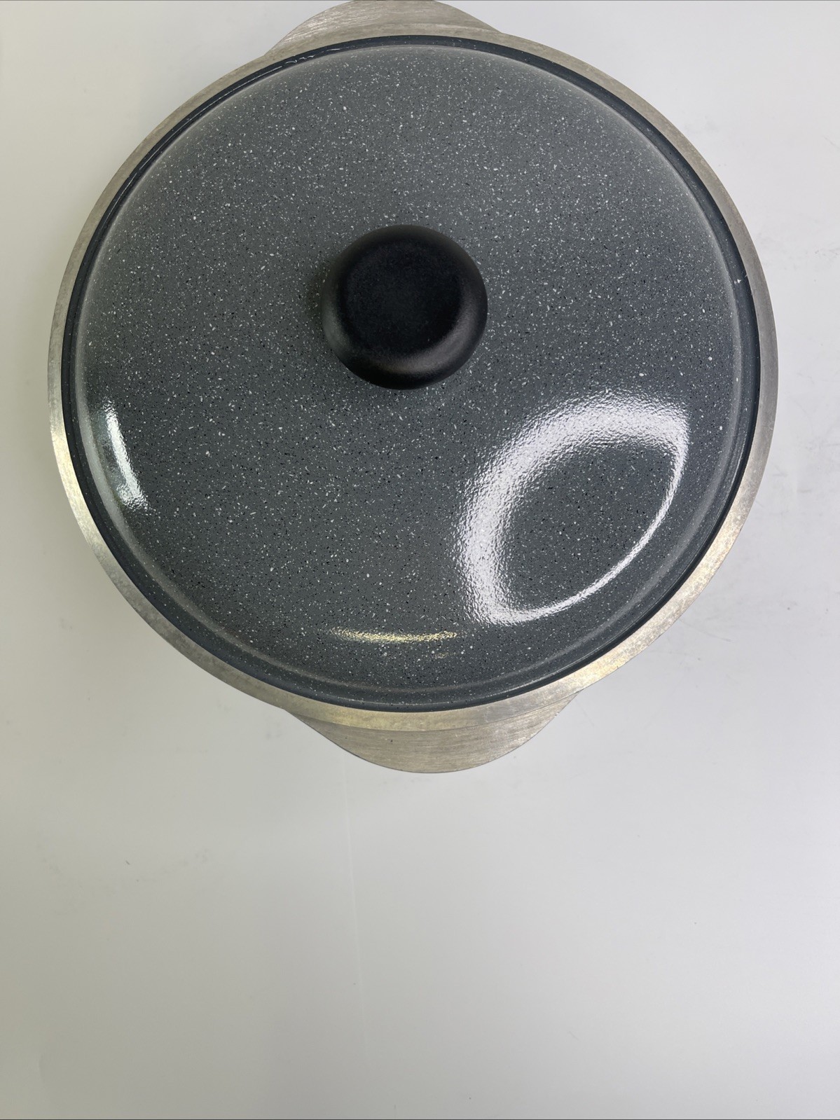 Vintage Club Stock Pot with Lid Blue Speckled 4 QT. Aluminum Dutch Oven Roaster