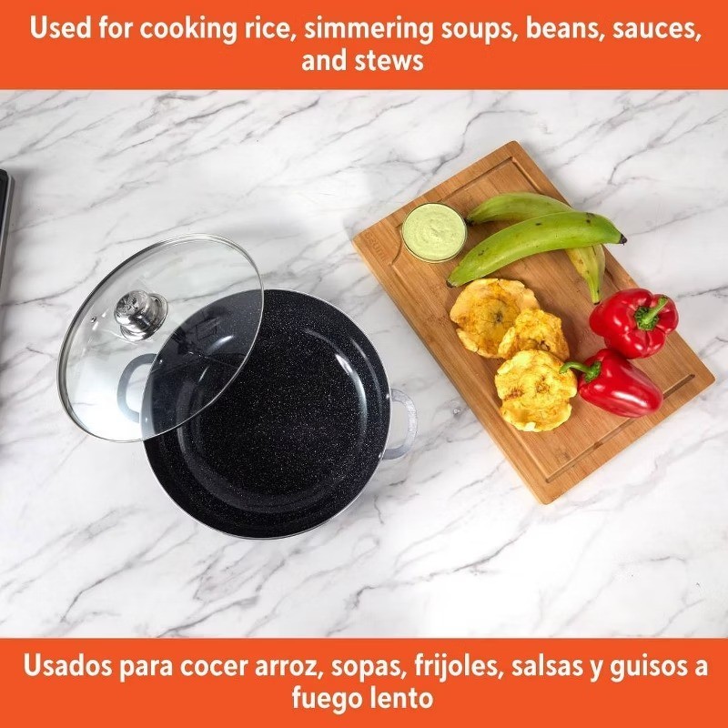 3.2qt Caldero with Dual Speckled Ceramic Set