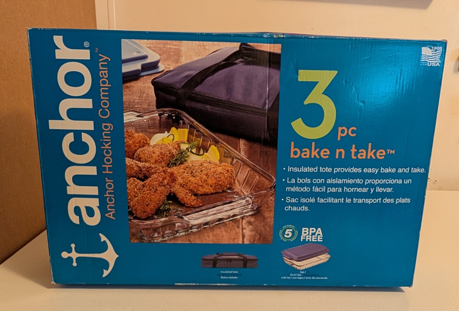 Anchor Hocking Bake-N-Take. New in Package.