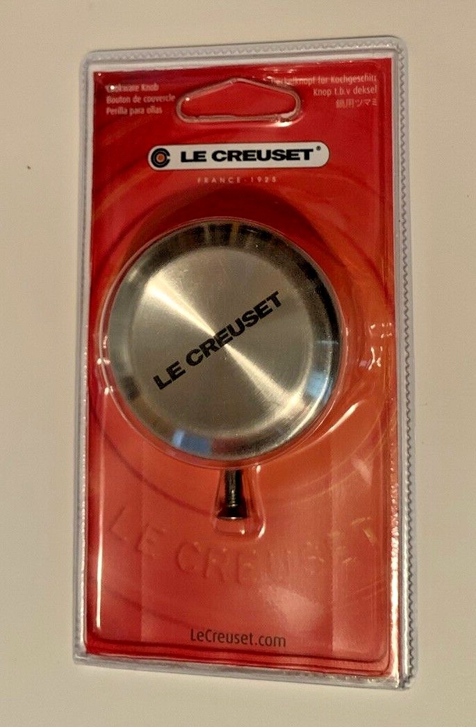 Le Creuset Large Signature Stainless Steel Knob Size 2 1/4″ New in Sealed Pack