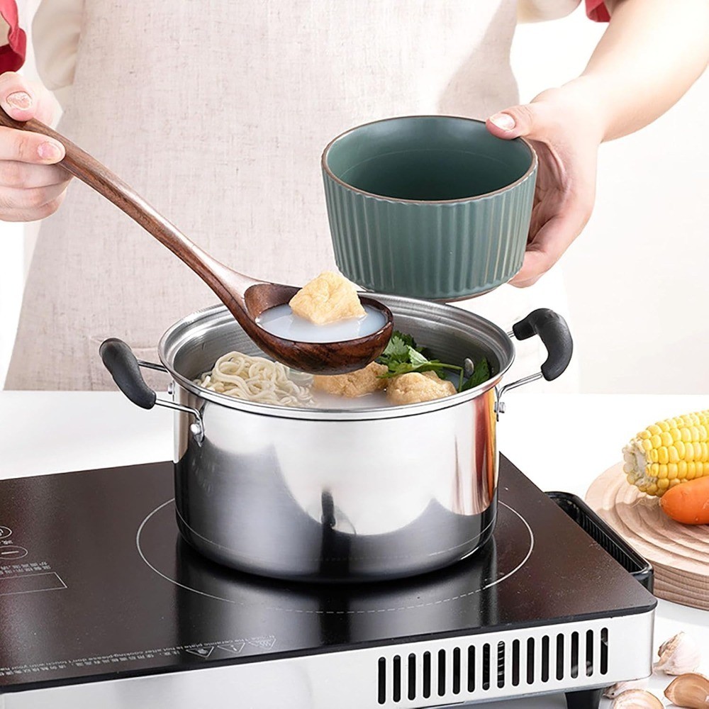 Thickened Stainless Steel Saucepan, 1.6 Quart Double Handle Milk and Soup Pot