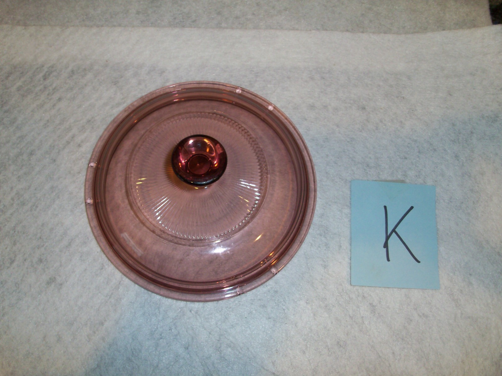 CORNING WARE PYREX REPLACEMENT LID ONLY VISIONS CRANBERRY ROUND GLASS V-1.5-C