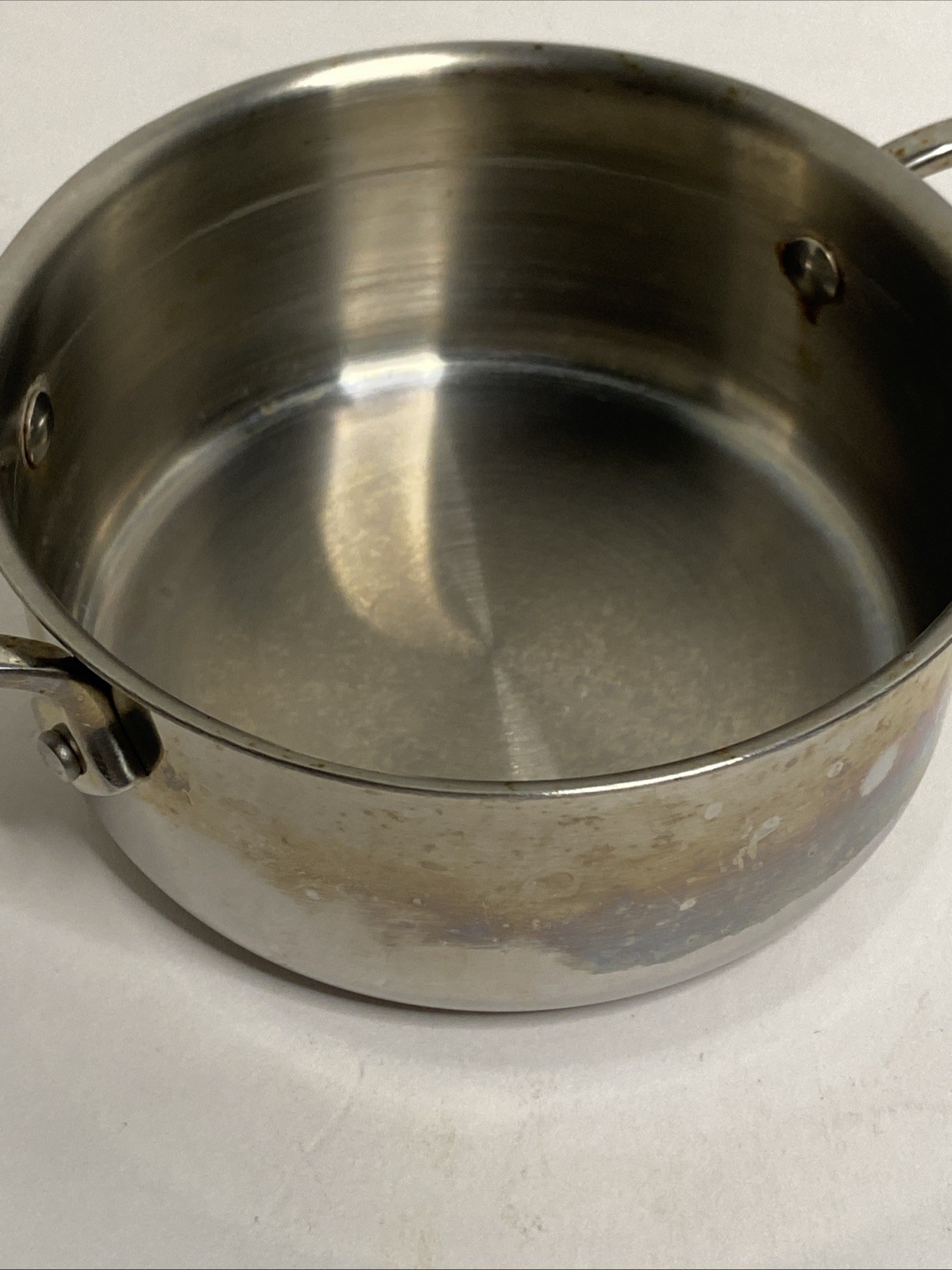 All-Clad Stainless Steel Mini Dutch Oven Cocotte Pot with Lid .5 Qt Heat Stains