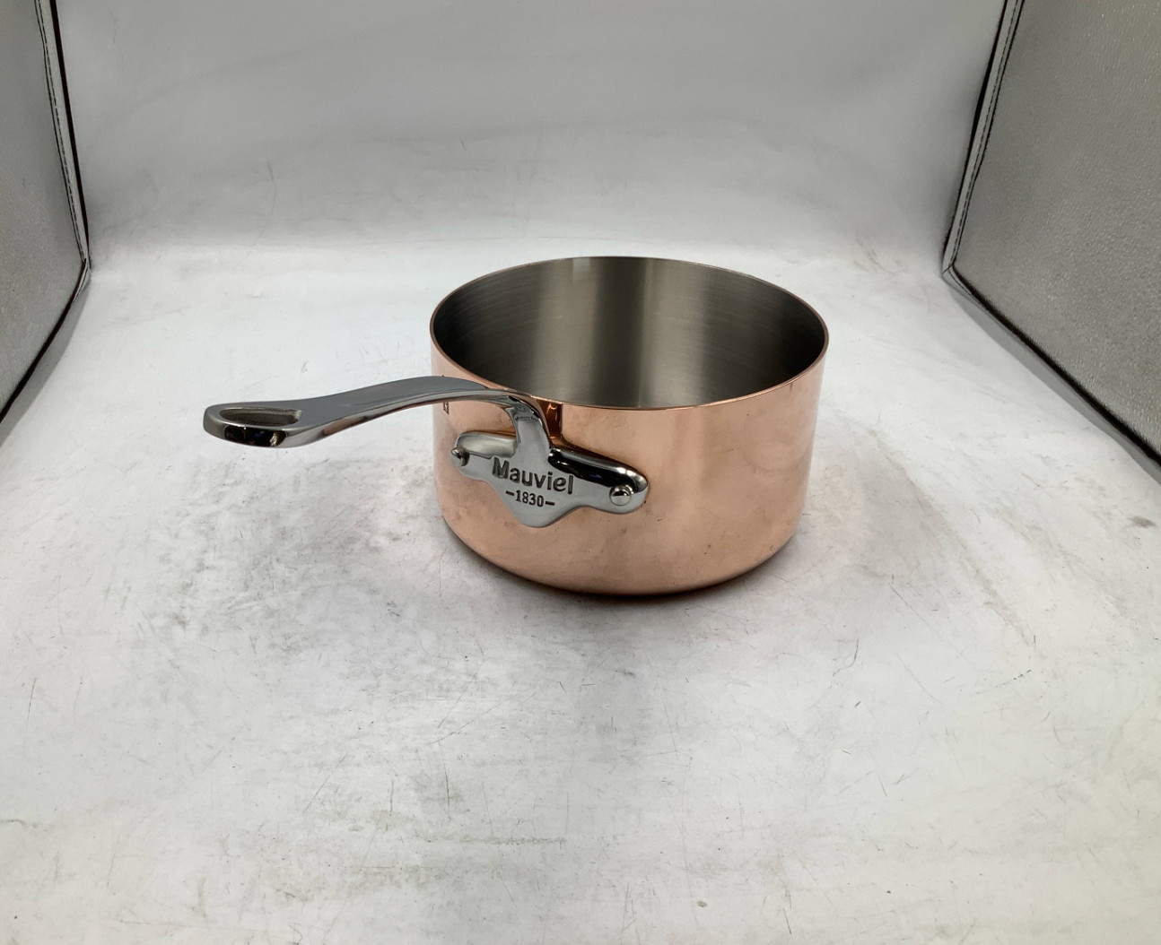 Mauviel M’Heritage 150 S Polished Copper & Stainless Steel Sauce Pan. 1.9 Qt